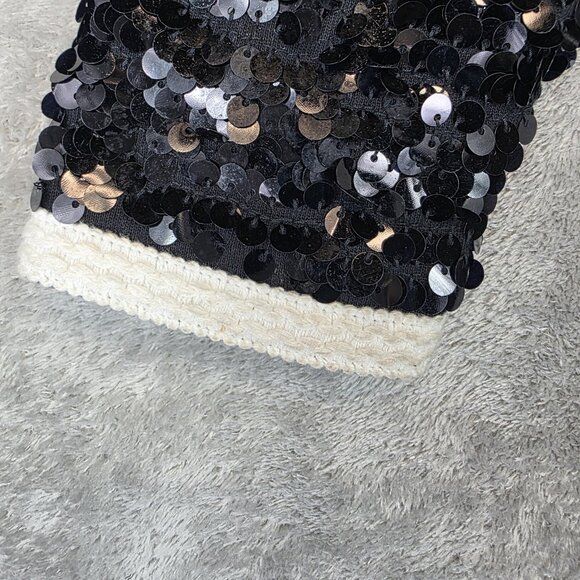 Crewcuts Jacket Girls Medium 8-9 Black Sequin Tweed Trim Cardigan Party Holiday - Picture 6 of 15